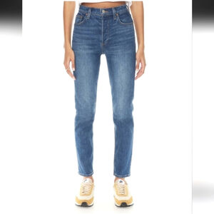 Denim ForumThe Yoko High Rise Slim Denim Jeans Button Fly SZ 24